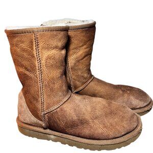 UGG 598 Classic Short Bomber Sheepskin Suede Boot